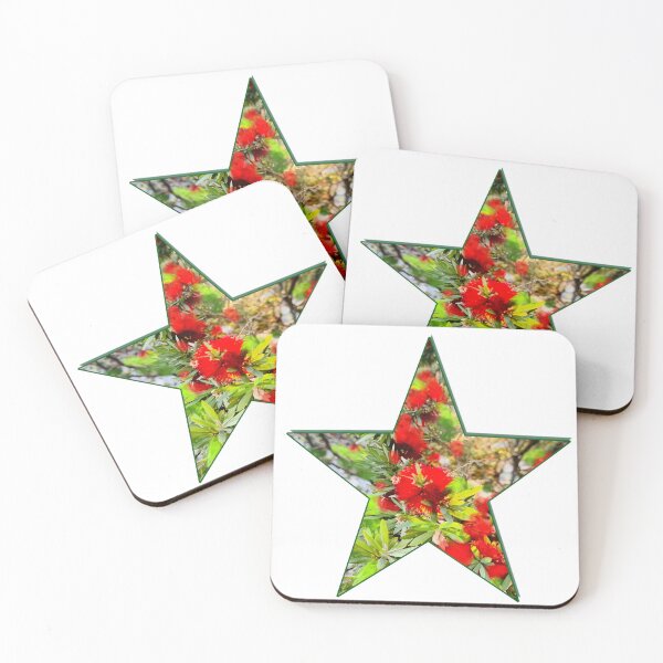 Item preview, Christmas Star with Bottlebrush Blooms designed and sold by Mary Prema Art.