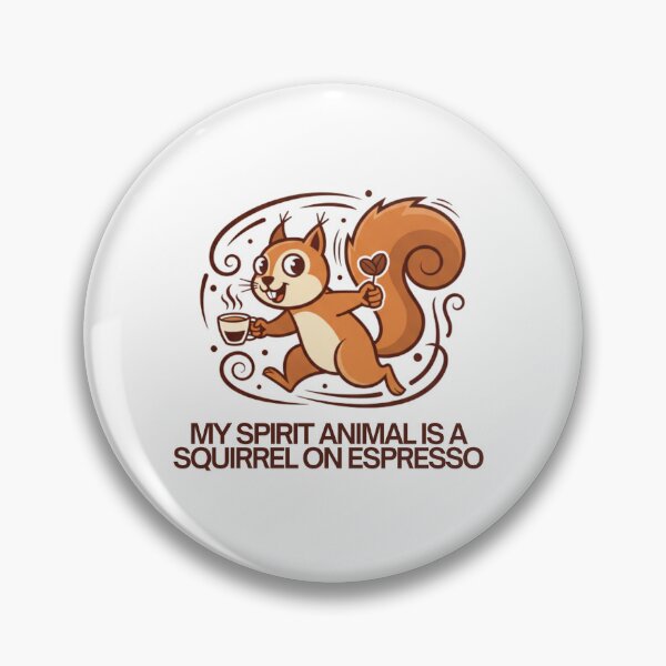 Item preview, Hyperactive Squirrel on Espresso - Funny Coffee Addict & Chaos Energy Quote designed and sold by 10twentyjet.