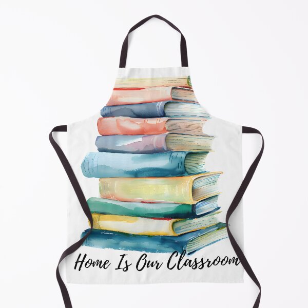Item preview, Home Is Our Classroom – Pastel Book Stack Design designed and sold by QuistMudPies.