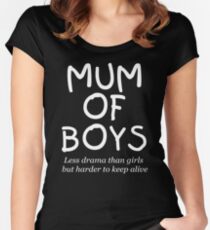 Mum of Boys Women's Fitted Scoop T-Shirt