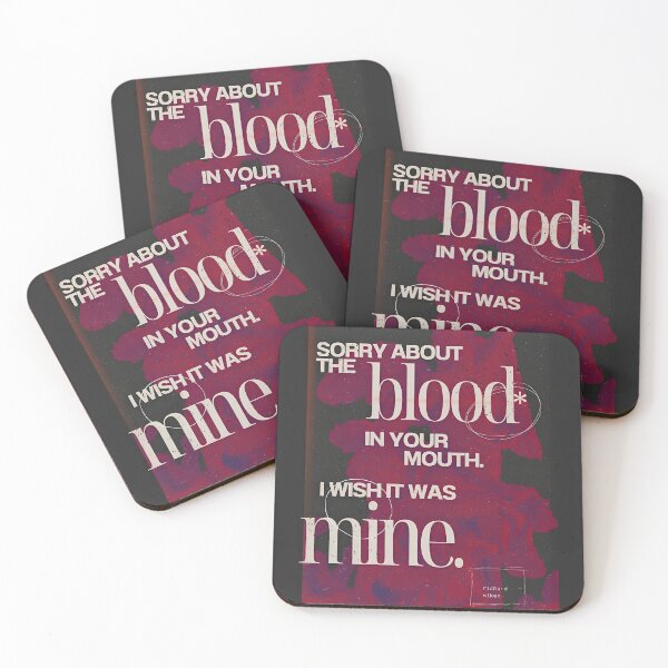 Item preview, Richard Siken poem quote: "Sorry about the blood in your mouth. I wish it was mine." designed and sold by gibbianne.