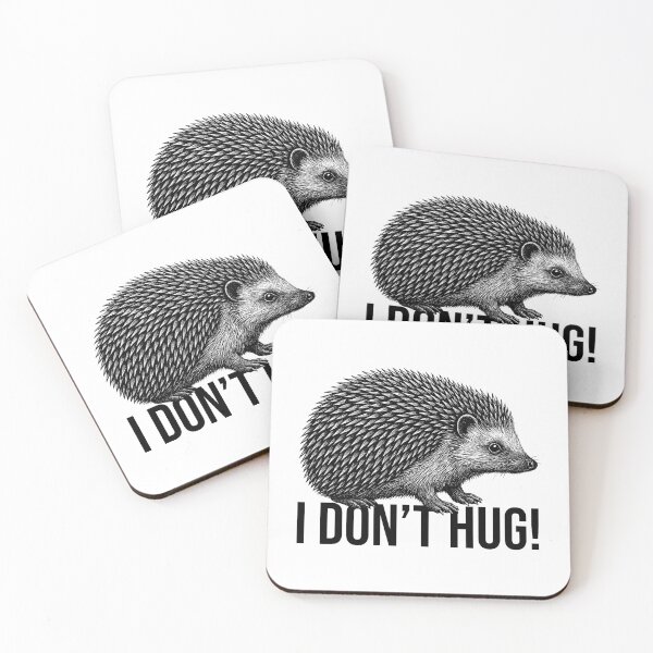 Item preview, “I Don’t Hug!” Funny Hedgehog Design – Cute Spiky Animal Art for Introverts & Nature Lovers designed and sold by xndrlab.