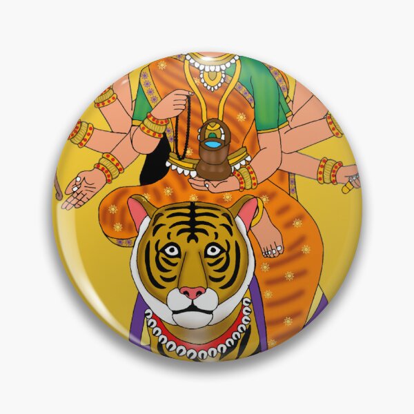 Item preview, Goddess Kushmanda – Radiant Hindu Devi of Light and Energy Artwork designed and sold by Harshit_Digital_Arts.