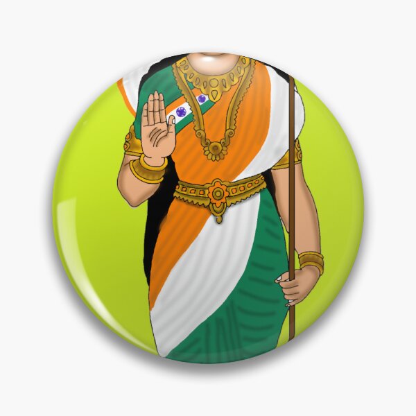 Item preview, Goddess Bharatmata – Divine Mother India Artwork of Pride and Power designed and sold by Harshit_Digital_Arts.