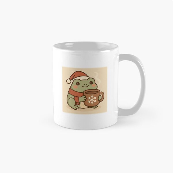 Item preview, Cute Christmas Frog with Hot Cocoa – Kawaii Holiday Winter Illustration designed and sold by konthai.familyart.