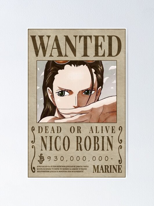 Robin Wanted Poster Post-Wano Updated Bounty Poster