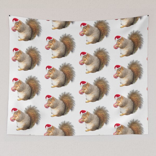Item preview, Santa Squirrel with Peppermint Candy designed and sold by catsclips.