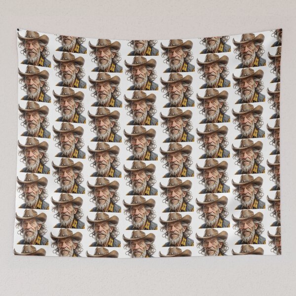Item preview, Wild West Old Cowboy Caricature – Funny Bearded Western Character Art designed and sold by LoriaTheFashion.