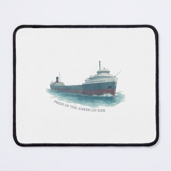Item preview, Edmund Fitzgerald Never Forget Nov 10th 1975 Great Lakes Ship Pride Of The American Side designed and sold by jimfarrepo.