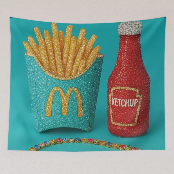 Item preview, French fries with ketchup deluxe designed and sold by Mauswohn.