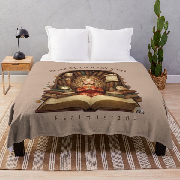 Item preview, Be Still and Know Psalm 46:10 – Peaceful Christian Art | Whimsical Girl Prayer Illustration | Faith & Calm Decor designed and sold by AmenAlways.