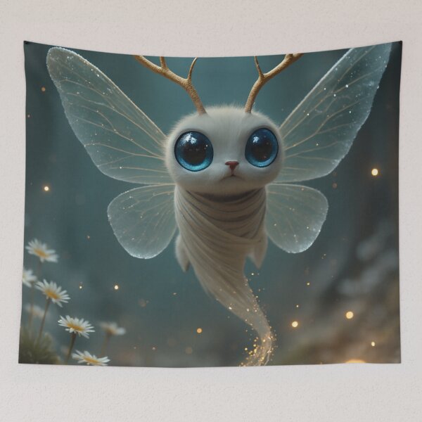 Item preview, Starborn Guardian - Fairy Creature with Golden Antlers designed and sold by Artfully Entertained.