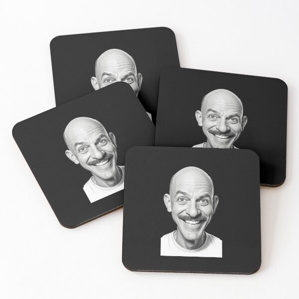 Item preview, Funny Mustached Man Caricature – Bold Black and White Sketch Art designed and sold by LoriaTheFashion.