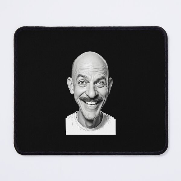 Item preview, Funny Mustached Man Caricature – Bold Black and White Sketch Art designed and sold by LoriaTheFashion.