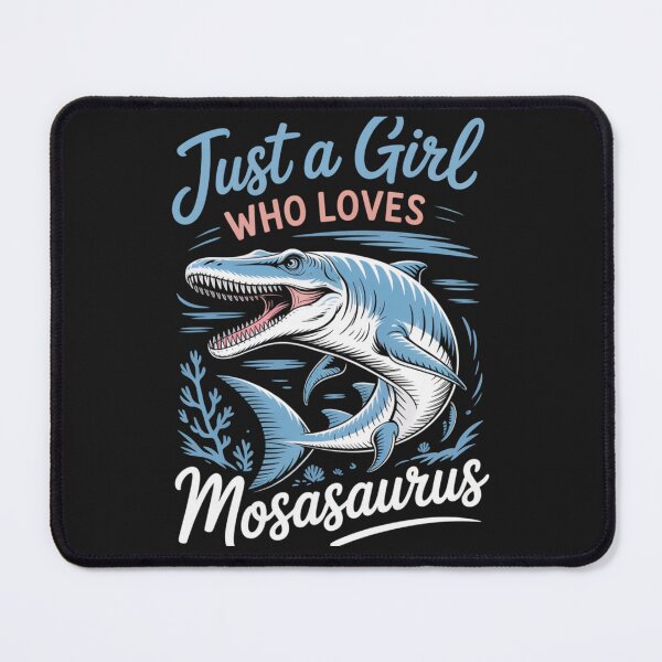 Item preview, Just a Girl Who Loves Mosasaurus Dinosaur T-Shirt | Cute Marine Reptile Gift for Dino Lovers designed and sold by Clairenity Studio.