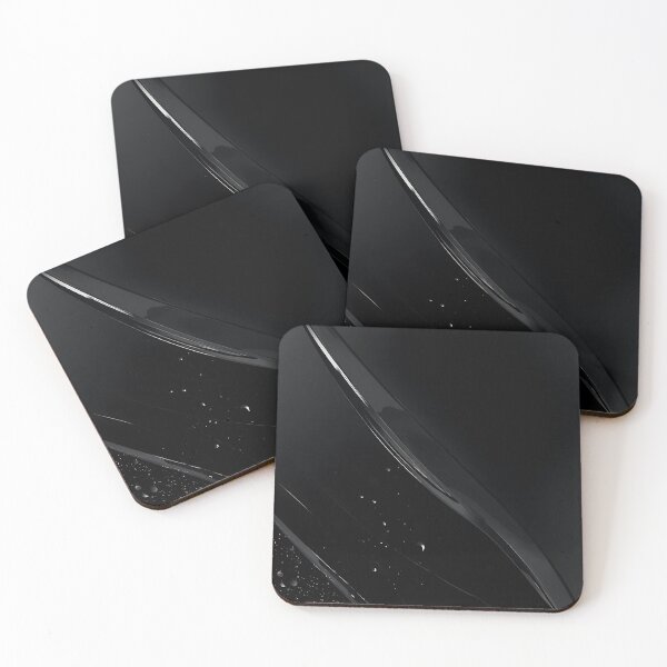 Item preview, Polished Synthetic Black Glass Flow — Minimal Dark Surface Texture designed and sold by SurfaceCraft Studio.