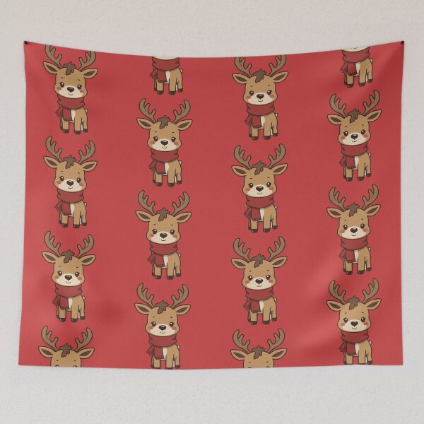 Item preview, Scarfed Reindeer – Cozy Holiday Design designed and sold by LitaBarc.