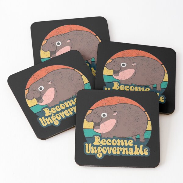 Item preview, Become Ungovernable Moo Deng Humor Cute Baby Hippo T-Shirt designed and sold by RavenPurdy.
