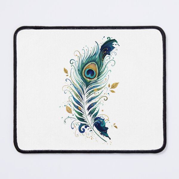 Item preview, Golden Elegance: Luxurious Peacock Feather Art by ZEORRN | Black & Gold Luxury Aesthetic designed and sold by ZEORRNHouse.