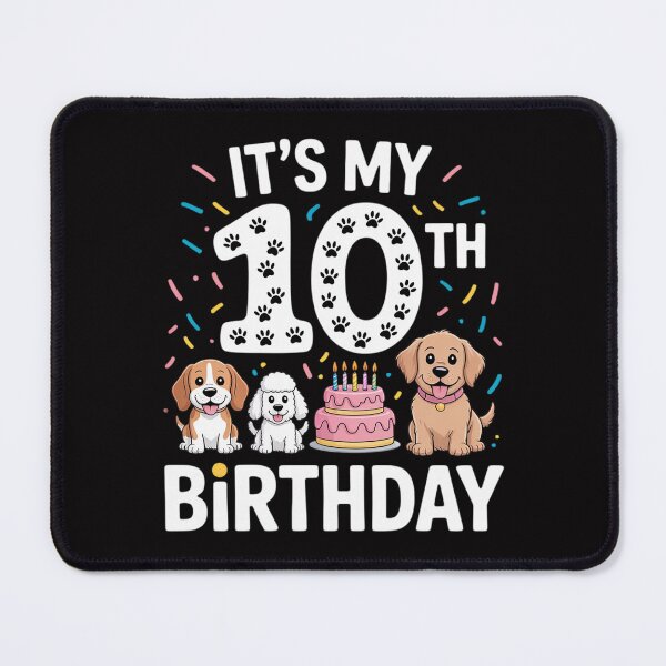 Item preview, It's My 10th Bday Dog Lover Theme 10 Years Old Puppy Dogs designed and sold by ConceptThena.