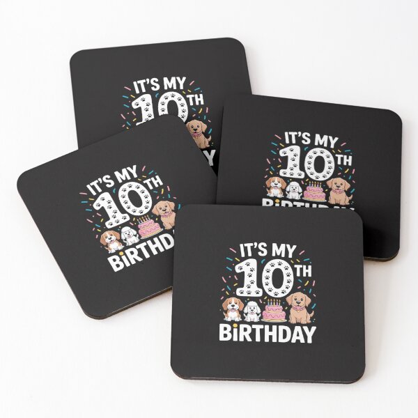 Item preview, It's My 10th Bday Dog Lover Theme 10 Years Old Puppy Dogs designed and sold by ConceptThena.