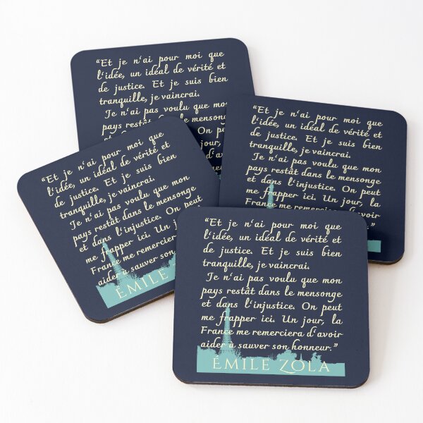 Item preview, Émile Zola quote: Et je n’ai pour moi que l’idée, un idéal de vérité et de justice. Et je suis bien tranquille, je vaincrai. designed and sold by artbleed.