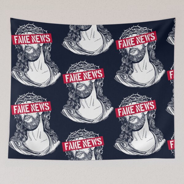 Item preview, Blackcraft Anti-Christian Fake News Funny Jesus Atheist Antireligion Agnostic SkepticT-Shir designed and sold by FallonPhoenix.