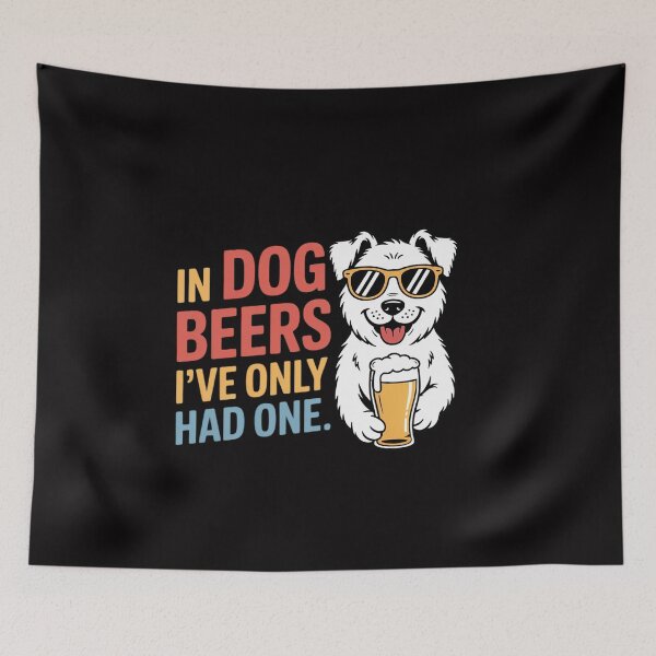 Item preview, In Dog Beers I've Only Had One  Beer Pun Bar Pub Men Women designed and sold by ConceptThena.