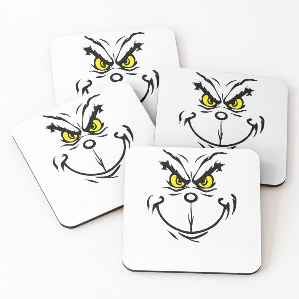 Item preview, Grinch – Minimalist Evil Eyes Line Art Illustration designed and sold by Wendy Darion.