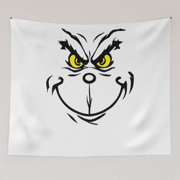 Item preview, Grinch – Minimalist Evil Eyes Line Art Illustration designed and sold by Wendy Darion.