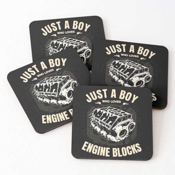 Item preview, Just a Boy Who Loves Engine Blocks | Car Enthusiast Mechanic Gift designed and sold by Clairenity Studio.