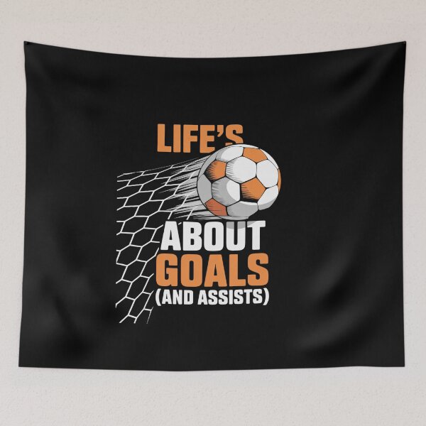 Item preview, Life’s About Goals And Assists Quote Youth Soccer designed and sold by MicanCuteStore.