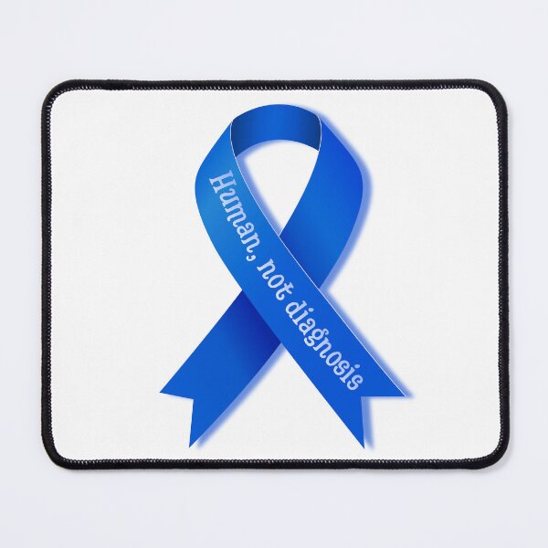 Item preview, Human, Not Diagnosis – Blue Ribbon for Dignity and Awareness designed and sold by Ivy-Triggs.