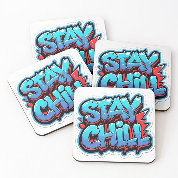 Item preview, Stay Chill Graffiti Sticker | Cool Neon Street-Art Text Design designed and sold by BankMano.
