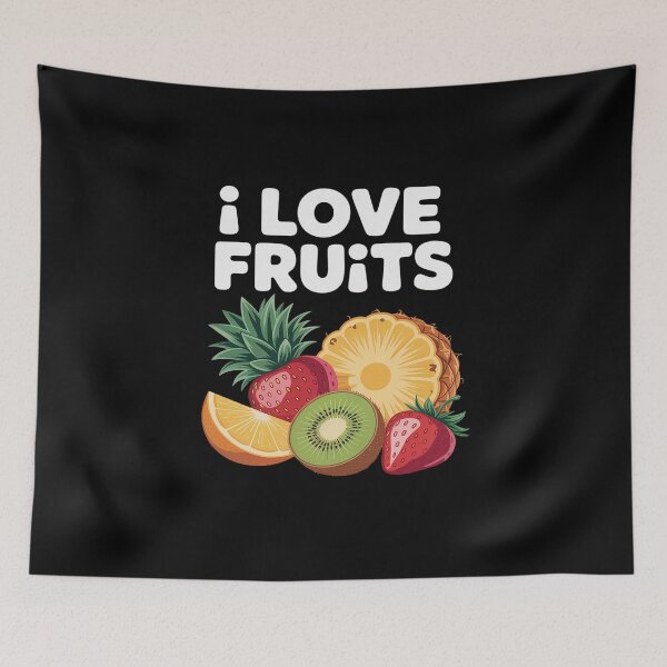 Item preview, I Love Fruits Tropical Kiwi Pineapple designed and sold by VasilisLamArt.
