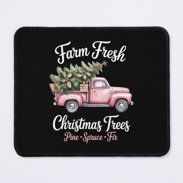 Item preview, Coquette Pink Christmas Truck Farm Fresh Tree designed and sold by PunkNation-Arts.