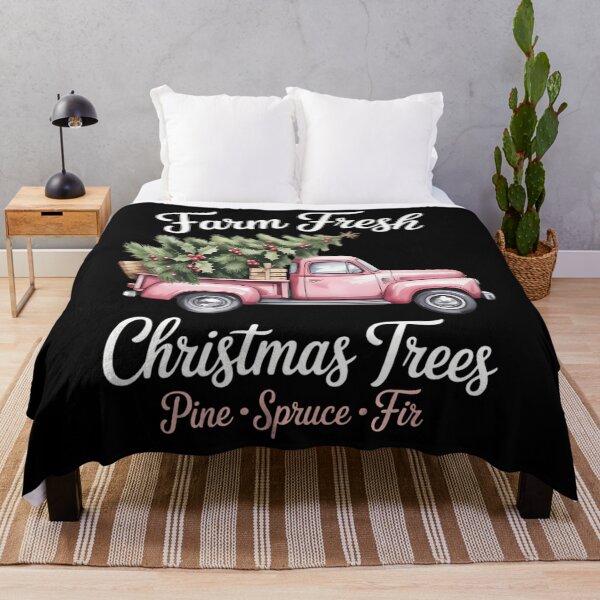 Item preview, Coquette Pink Christmas Truck Farm Fresh Tree designed and sold by PunkNation-Arts.
