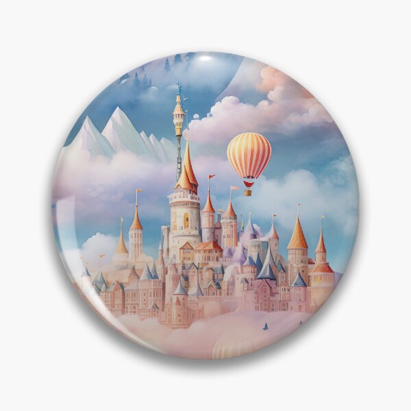 Item preview, Pastel-colored fairytale castle pattern with a fantasy winter landscape designed and sold by GabbyKI261.