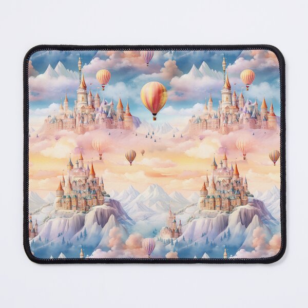 Item preview, Pastel-colored fairytale castle pattern with a fantasy winter landscape designed and sold by GabbyKI261.