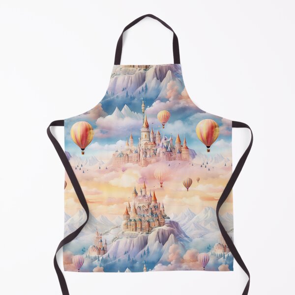Item preview, Pastel-colored fairytale castle pattern with a fantasy winter landscape designed and sold by GabbyKI261.