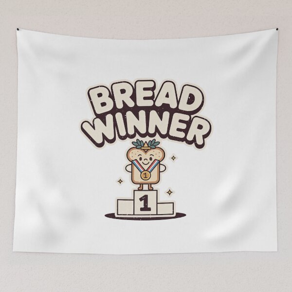 Item preview, Bread Winner Funny Cartoon Food Humor designed and sold by elderberry.
