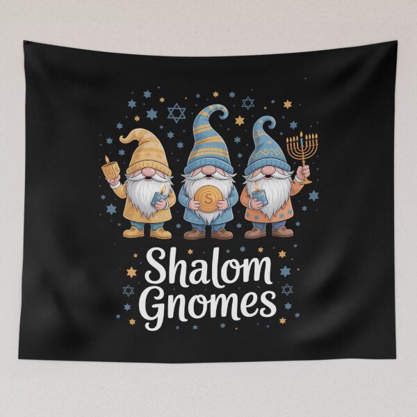 Item preview, Shalom Gnomes Jew Hanukkah Pajamas Chanukah  designed and sold by PunkNation-Arts.