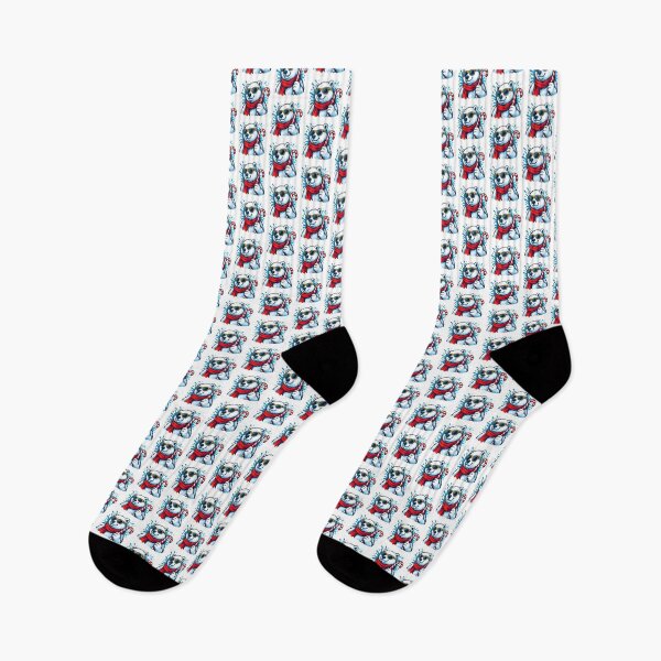 Item preview, Pop Art Polar Bear with Candy Cane – Cool Christmas Character Design for Stickers, Gifts, and Holiday Apparel designed and sold by CosmoPixelArts.