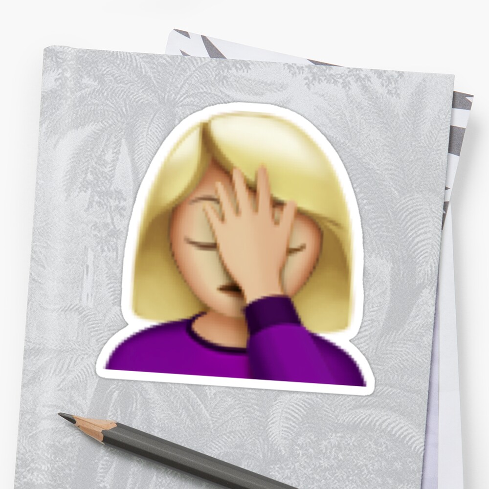 Facepalm Blondes Emoji Sticker Von Reagankinman Redbubble 3399