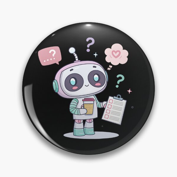 Item preview, Cute confused robot  designed and sold by Neural-canvas.