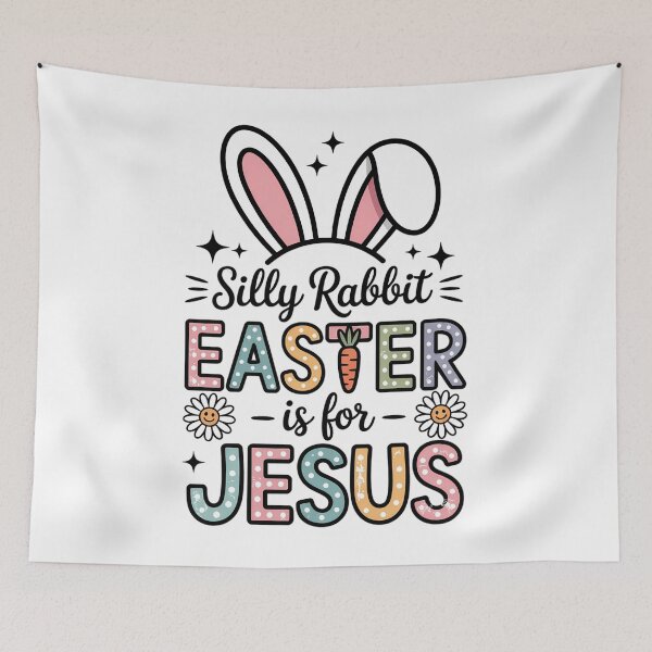 Item preview, Silly Rabbit Easter Is For Jesus Christian designed and sold by PunkNation-Arts.