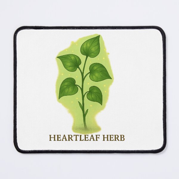 Item preview, Heartleaf Herb – Fantasy Healing Ingredient Sticker designed and sold by AlcheArtsStudio.