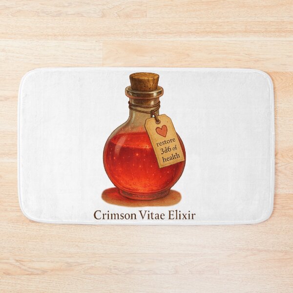 Item preview, Crimson Vitae Elixir – Fantasy Healing Potion designed and sold by AlcheArtsStudio.