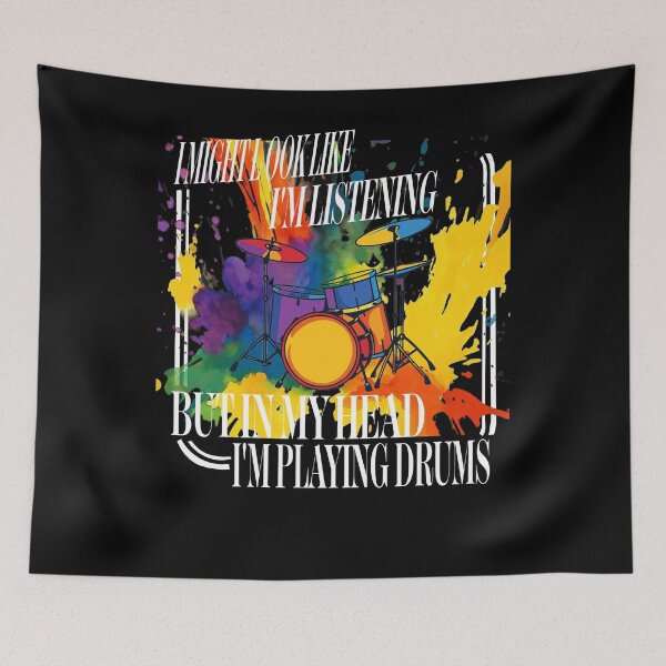 Item preview, Colorful Drummer Shirt – I'm Playing Drums Quote designed and sold by TinaMDedrick.