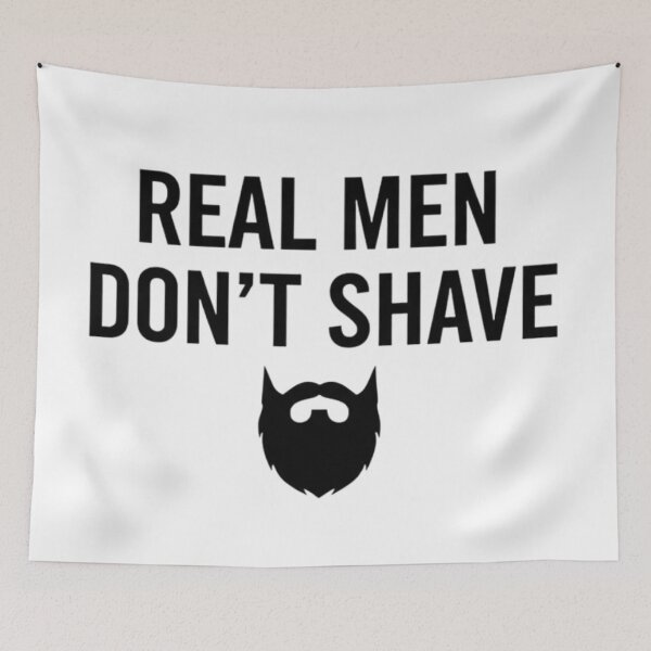 Item preview, Real Men Don't Shave Minimalist Beard Quote designed and sold by Kubala.